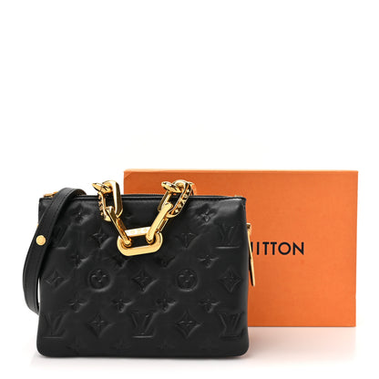 Louis Vuitton Lambskin Embossed Monogram Coussin BB Black 12 of 12