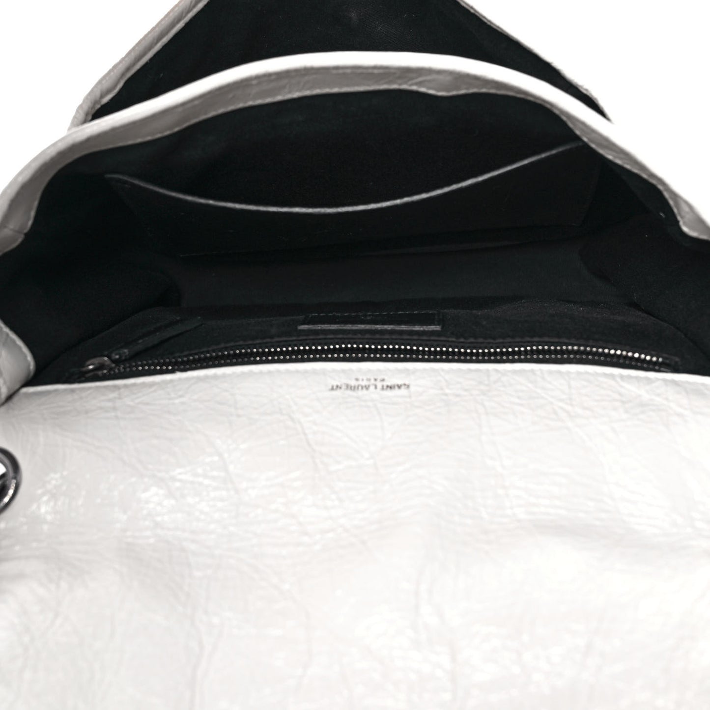Crinkled Calfskin Matelasse Monogram Medium Niki Chain Satchel Pearl White