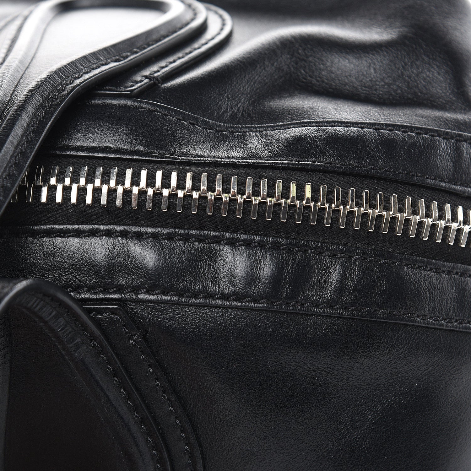 Givenchy Waxed Calfskin Small Nightingale Logo Strap Black 17 of 19