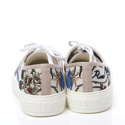 Christian Dior Canvas Rosa Mutabilis Embroidered Womens Walk'N'Dior Low Top Sneakers 36.5 Multicolor 7 of 11