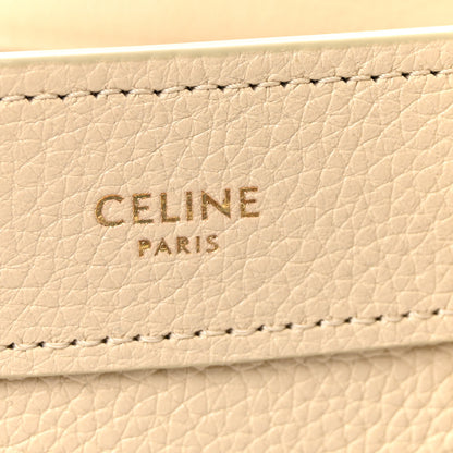 Celine Drummed Calfskin Nano Luggage Ivory 6 of 10