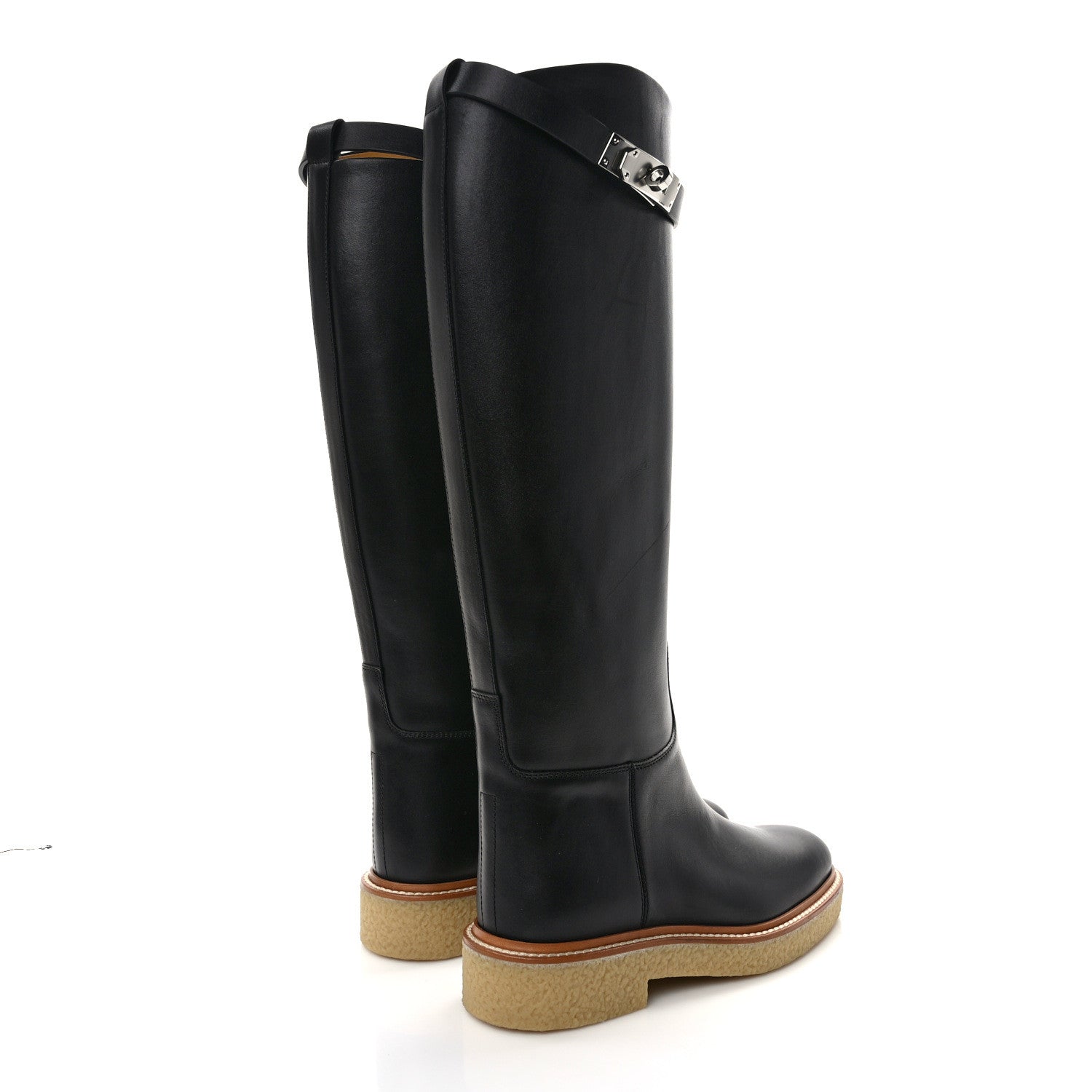 Hermes Calfskin Honey Boots 35 Black 4 of 8