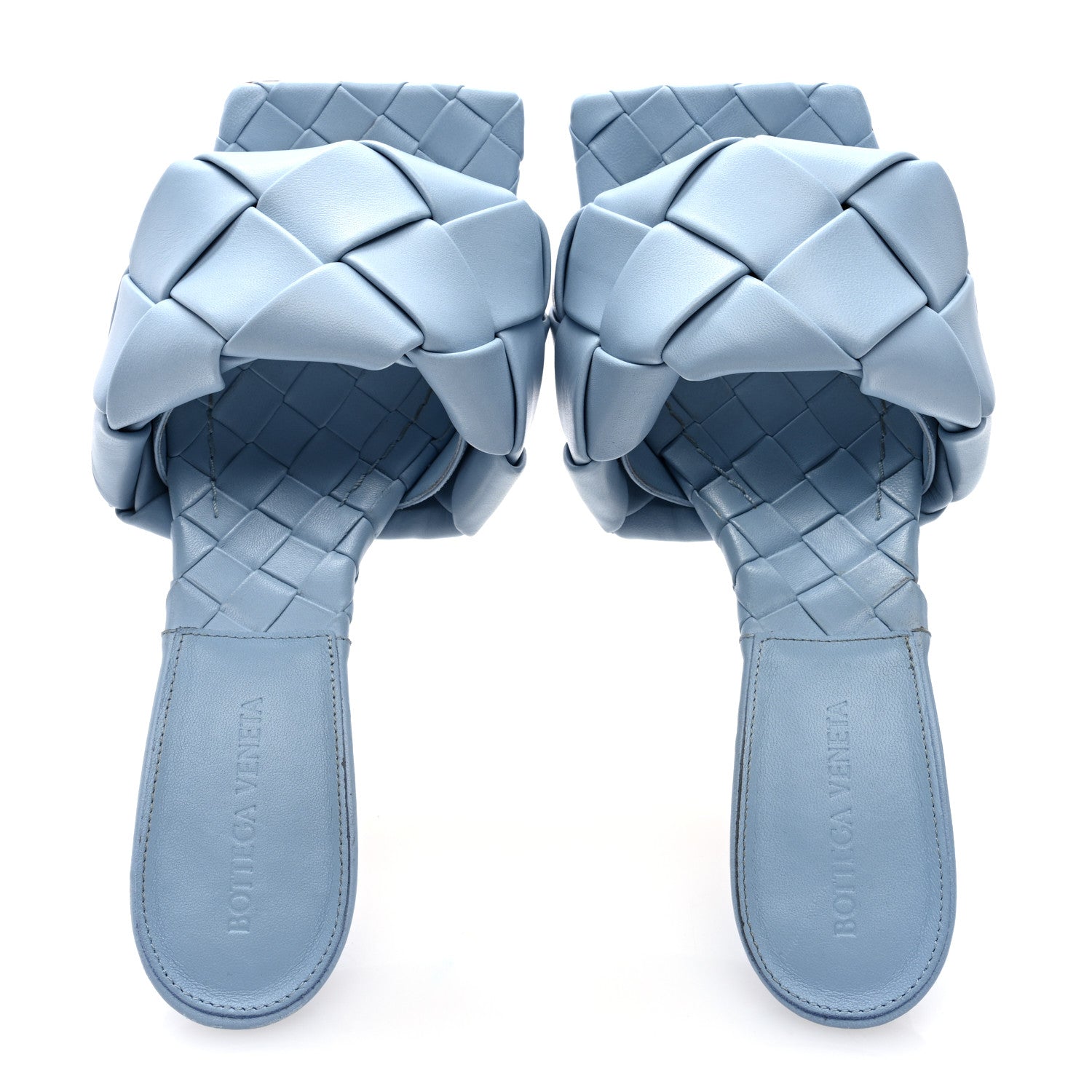 Bottega Veneta Nappa Maxi Intrecciato Lido Mule Sandals 40 Ice 5 of 9