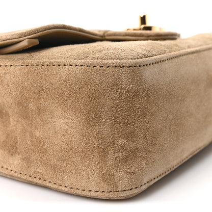 Chanel Suede Calfskin Mini Souplissimo Flap Dark Beige 9 of 10