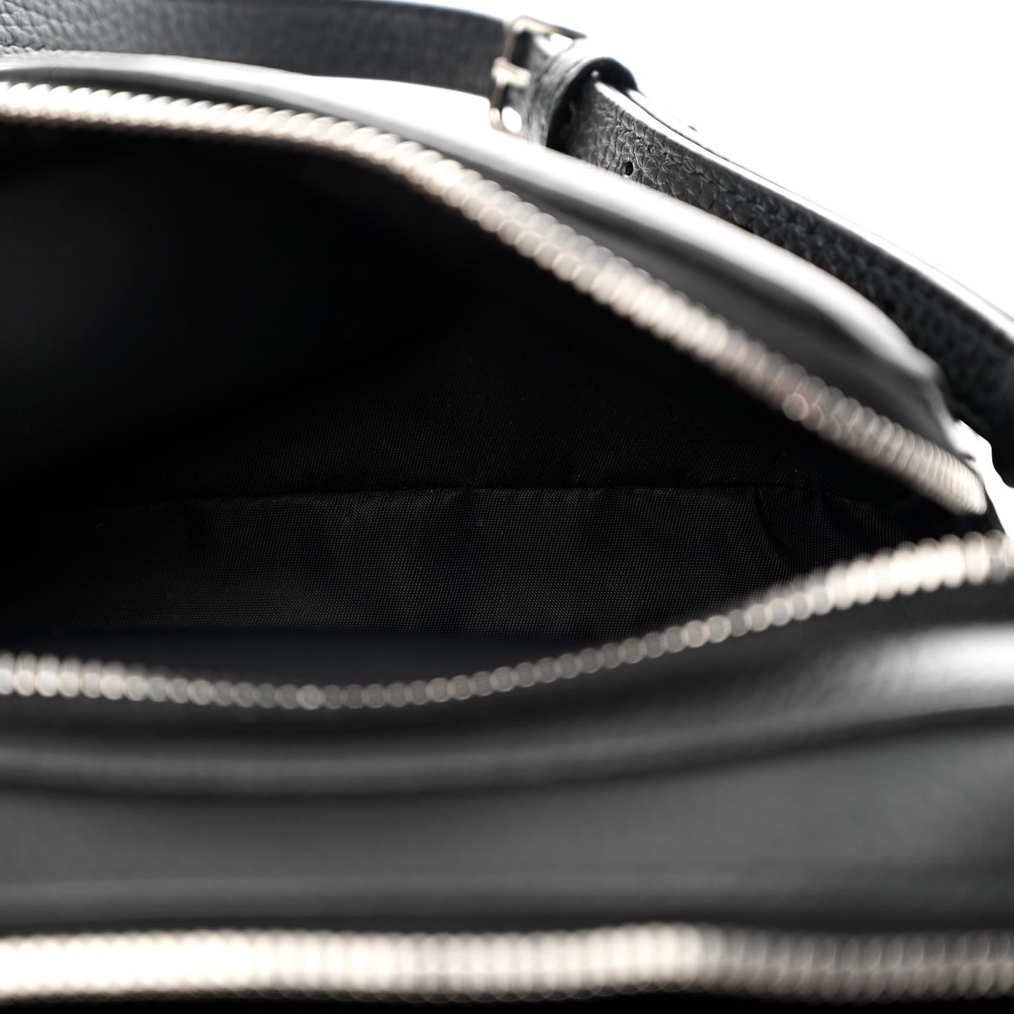 Grained Calfskin Small Camera Bag Black