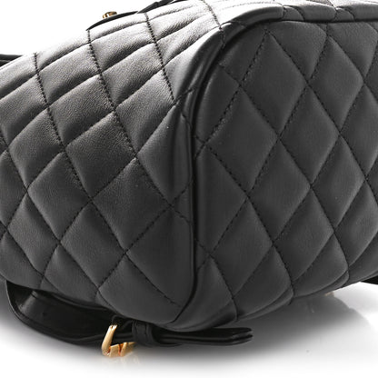 Chanel Calfskin Quilted Mini Urban Spirit Backpack Black 9 of 11