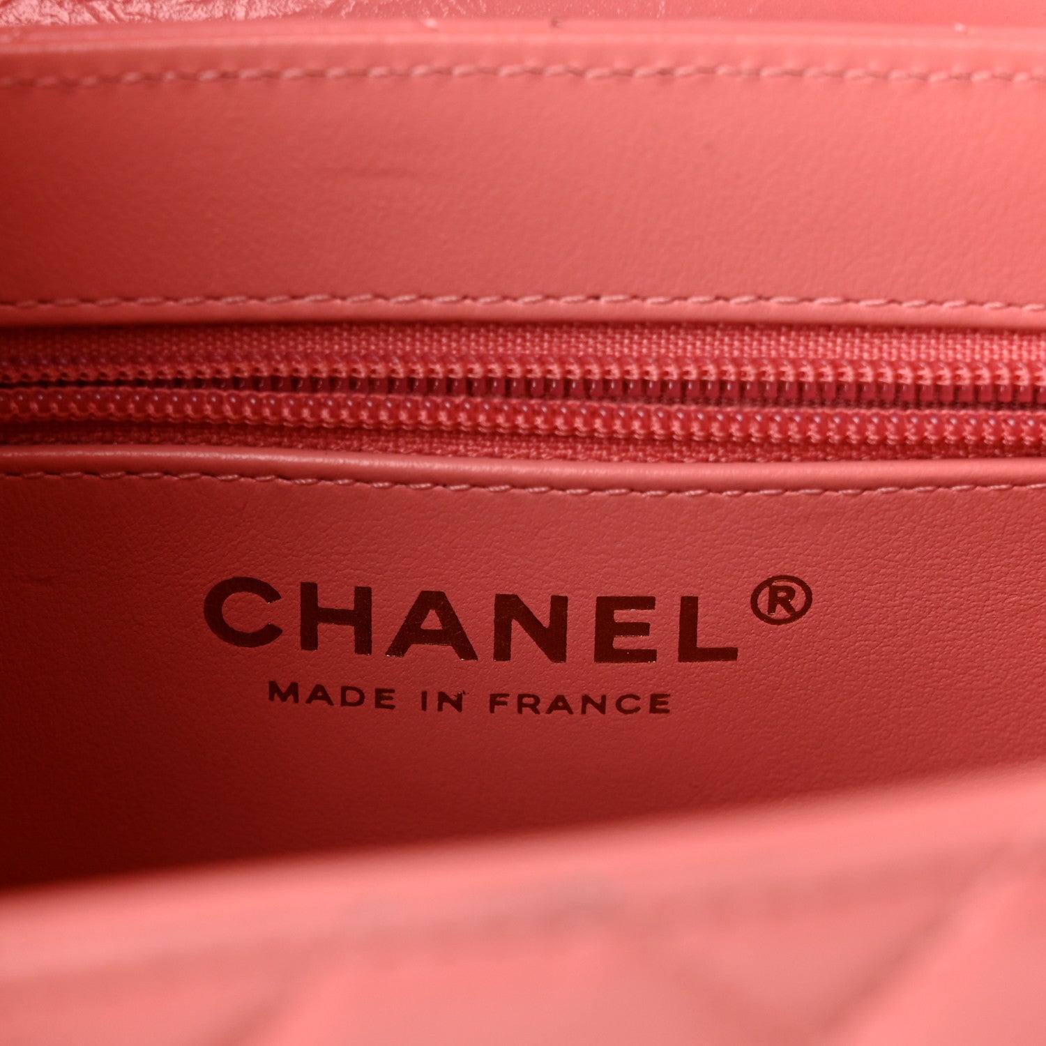 Chanel Shiny Aged Calfskin Quilted Nano Kelly Shopper Coral Pink 6 of 11