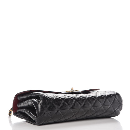 Chanel Glazed Crinkled Calfskin Flap Black 4 of 7