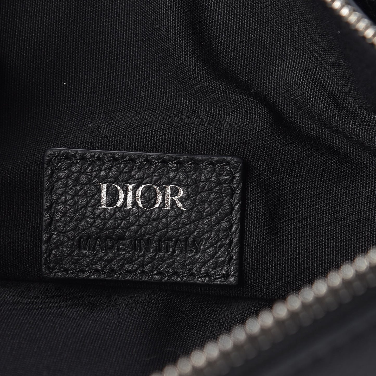 Grained Calfskin Kim Jones Saddle Bag Black