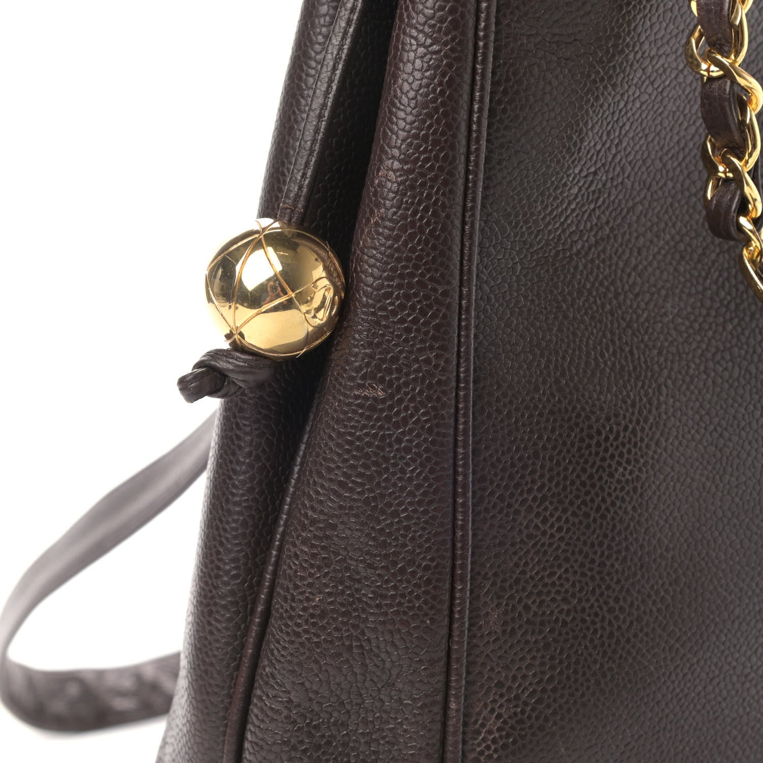 Chanel Caviar CC Shoulder Bag Dark Brown 8 of 11
