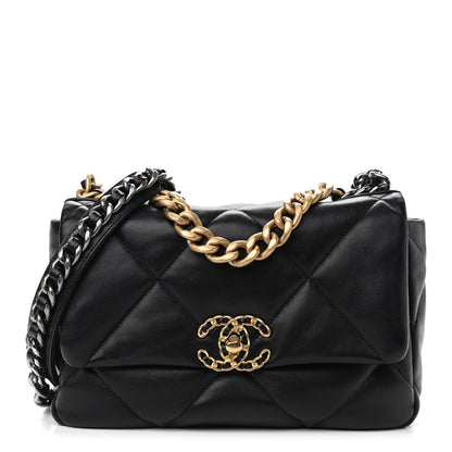 Chanel Lambskin Quilted Medium Chanel 19 Flap Black 1 of 11