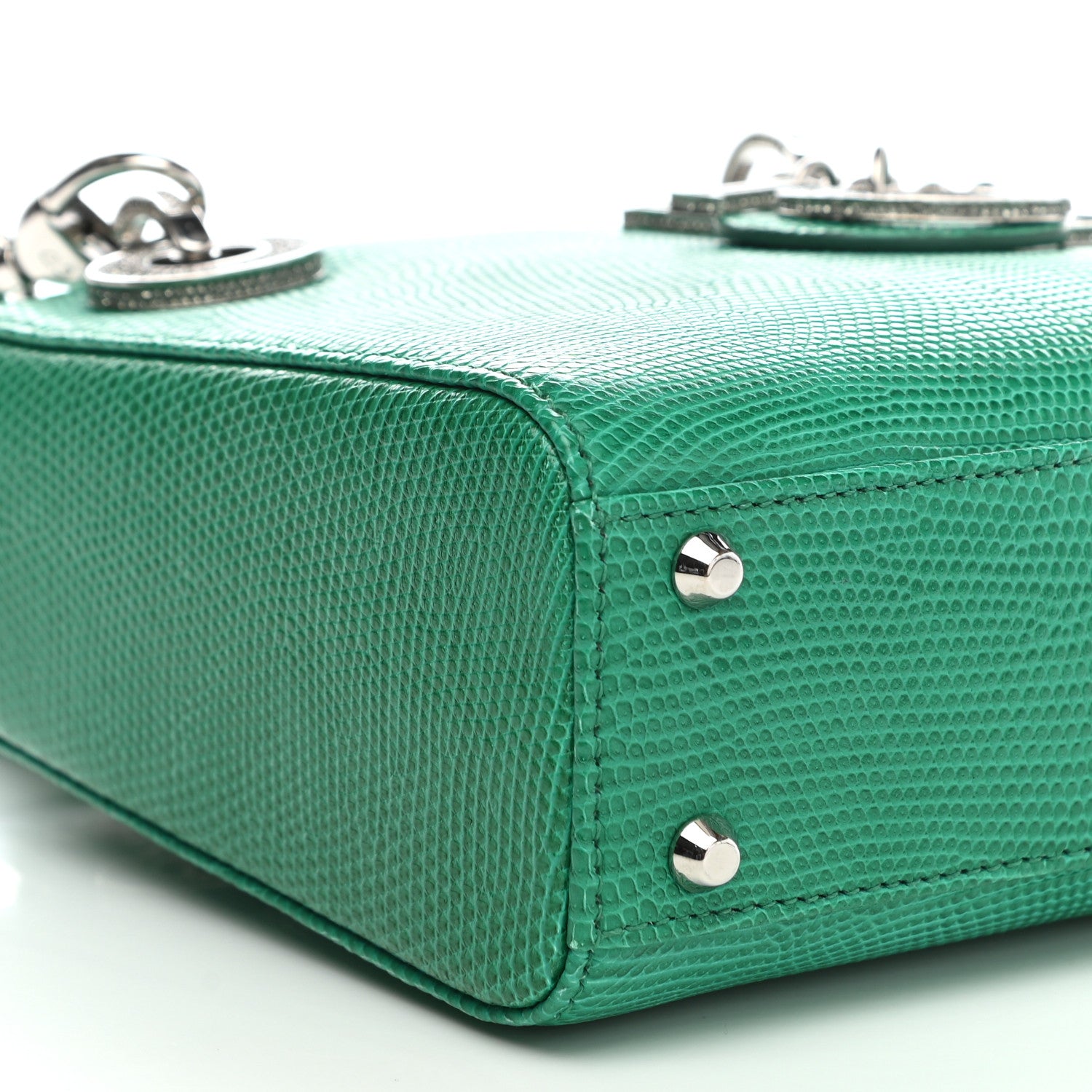 Christian Dior Lizard Swarovski Crystal Mini Lady Dior Green 5 of 8