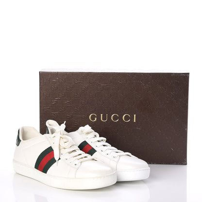 Gucci Calfskin Crocodile Web Ace Sneakers 37 White Green 21 of 21
