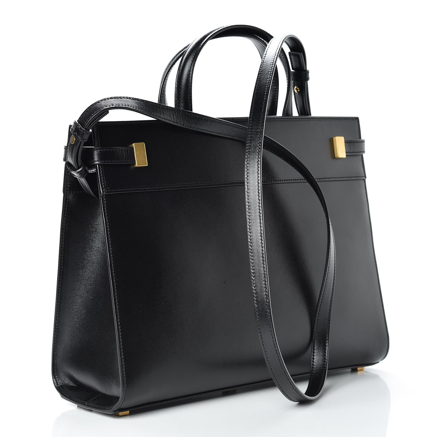 Saint Laurent Calfskin Small Manhattan Shopper Tote Black 4 of 11