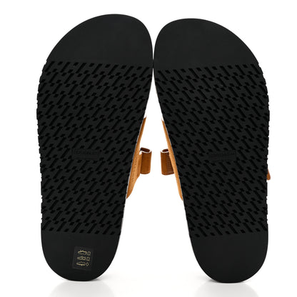 Hermes Suede Goatskin Womens Chypre Sandals 39 Naturel 5 of 9