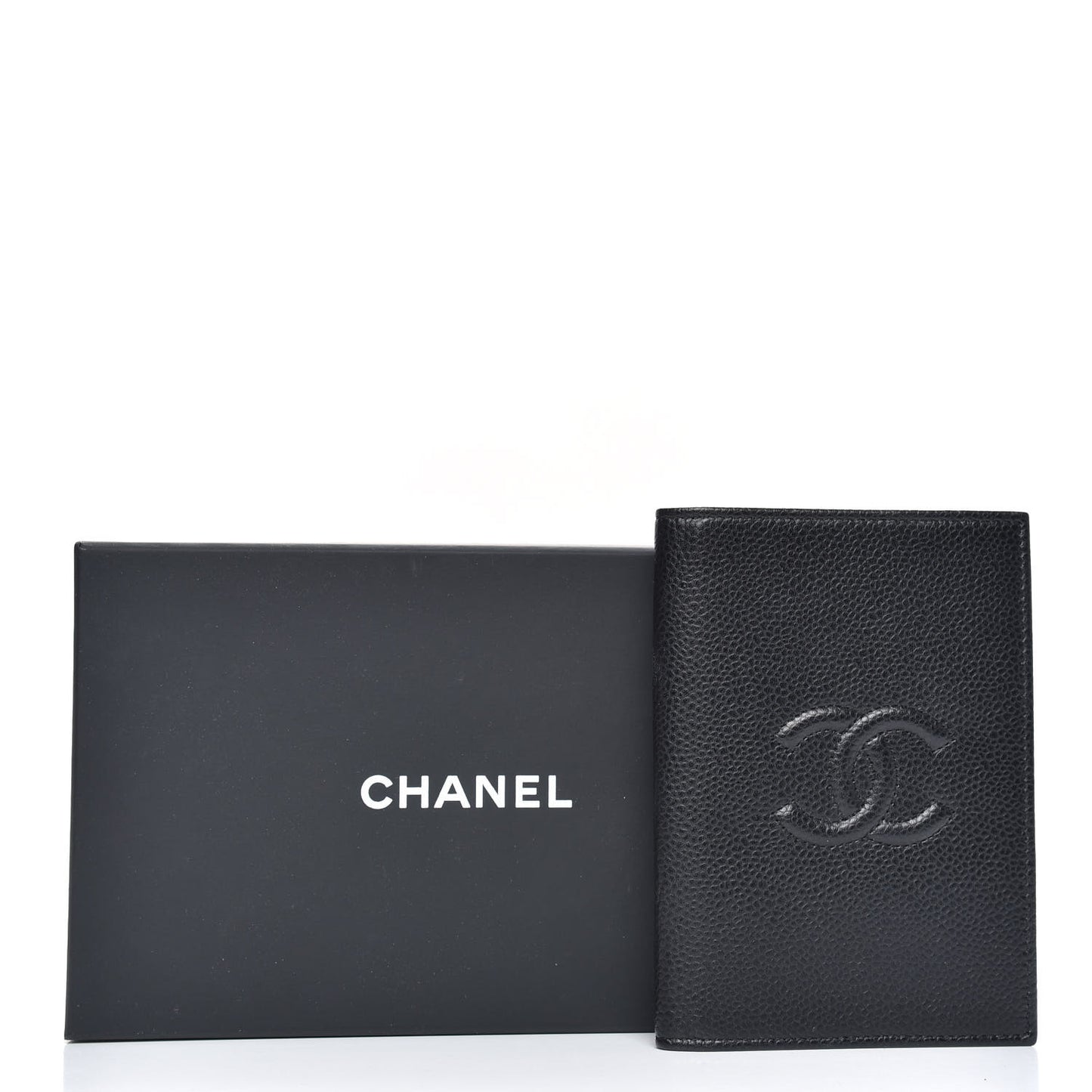 Caviar Timeless Passport Holder Black