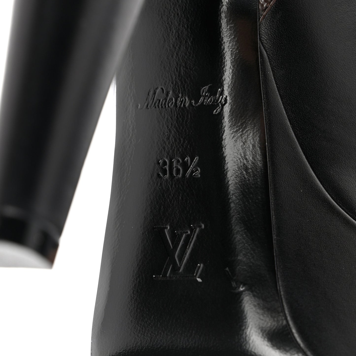 Calfskin Monogram Afterglow Platform Pumps 36.5 Black