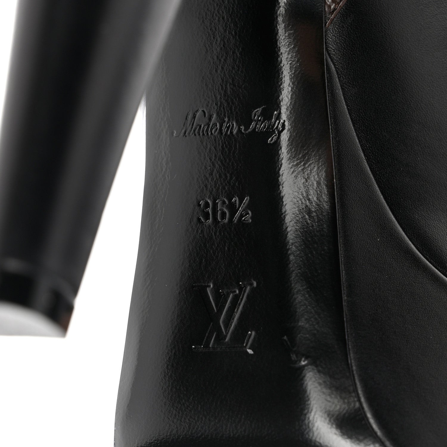 Louis Vuitton Calfskin Monogram Afterglow Platform Pumps 36.5 Black 7 of 7