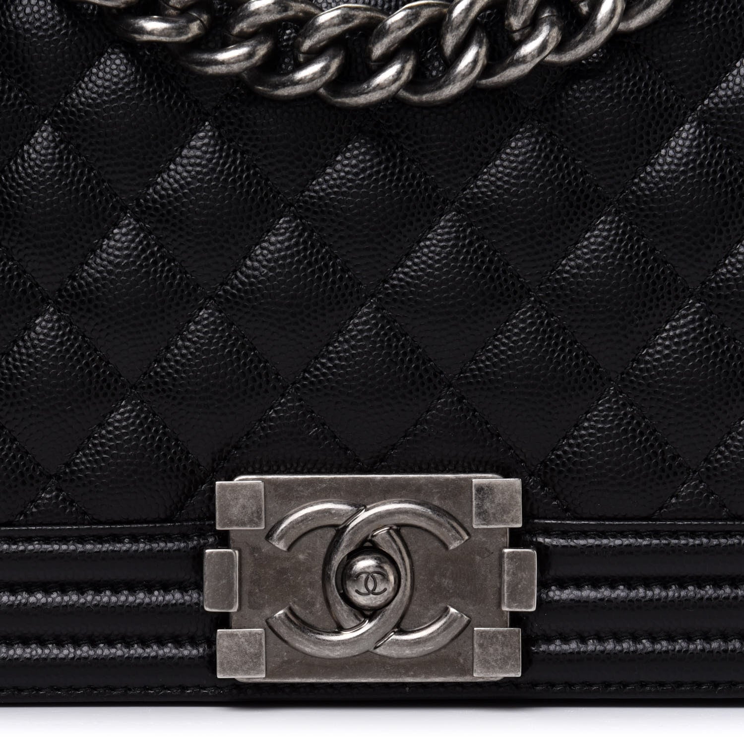 Chanel Caviar Quilted Medium Boy Flap Black 8 of 11