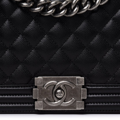Chanel Caviar Quilted Medium Boy Flap Black 8 of 11