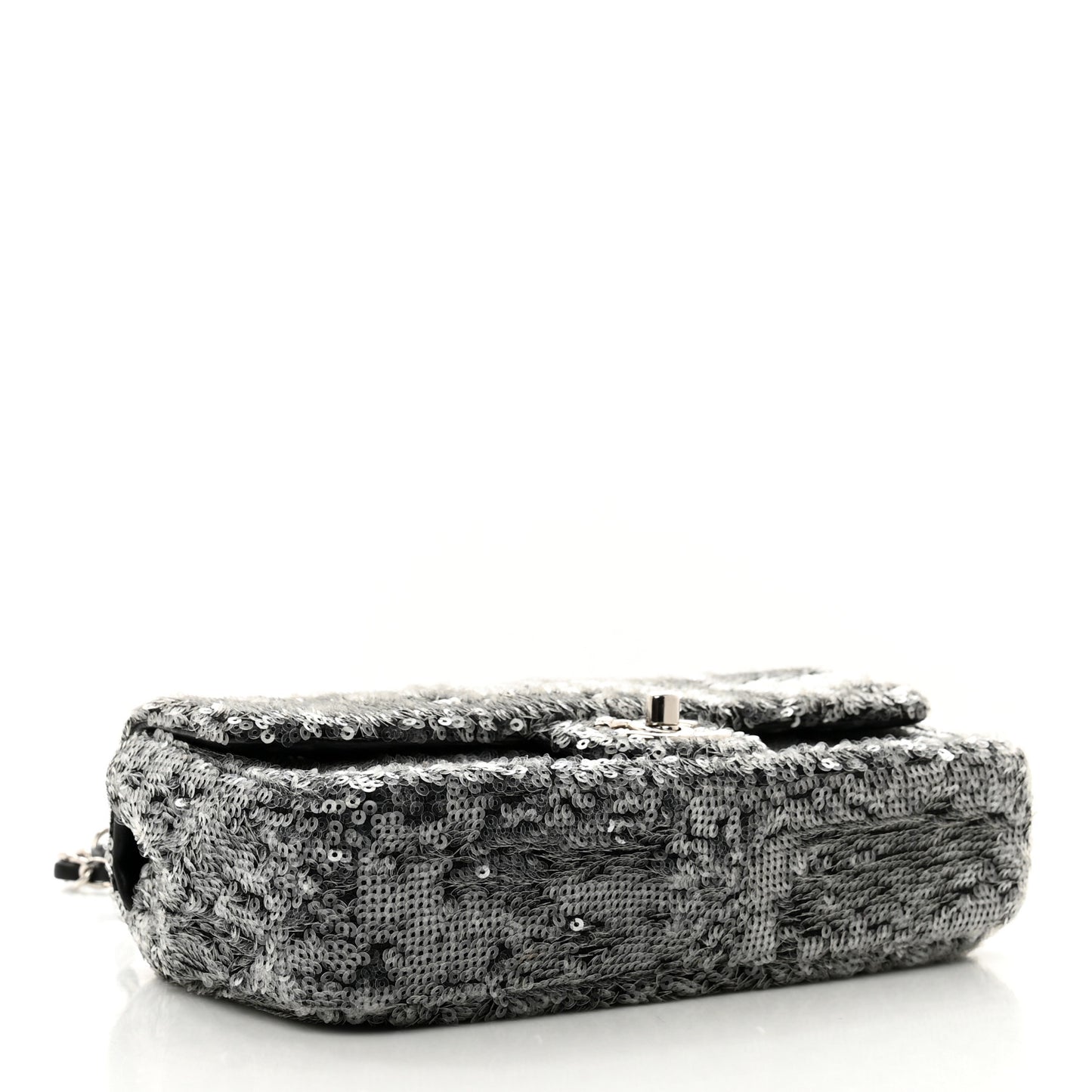 Sequin Small Single Flap Silver