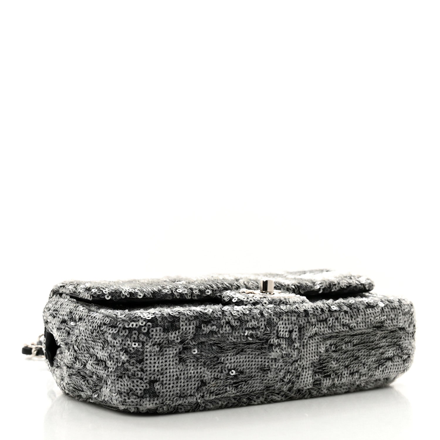 Chanel Sequin Small Single Flap Silver 4 of 10