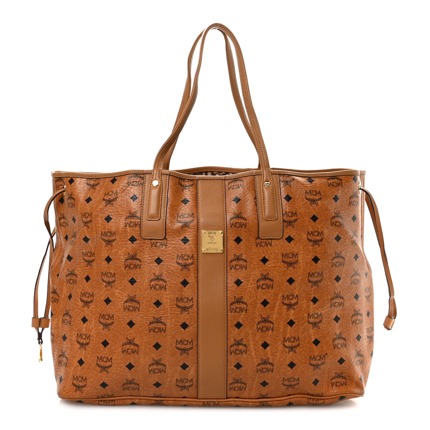 Visetos Large Liz Reversible Shopper Tote Cognac