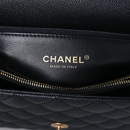 Chanel Caviar Lizard Quilted Small Coco Handle Flap Black 7 of 11