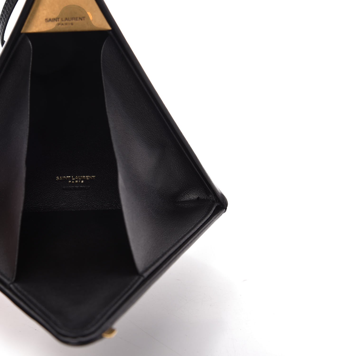 Saint Laurent Lambskin Pyramid Clutch Black 5 of 10