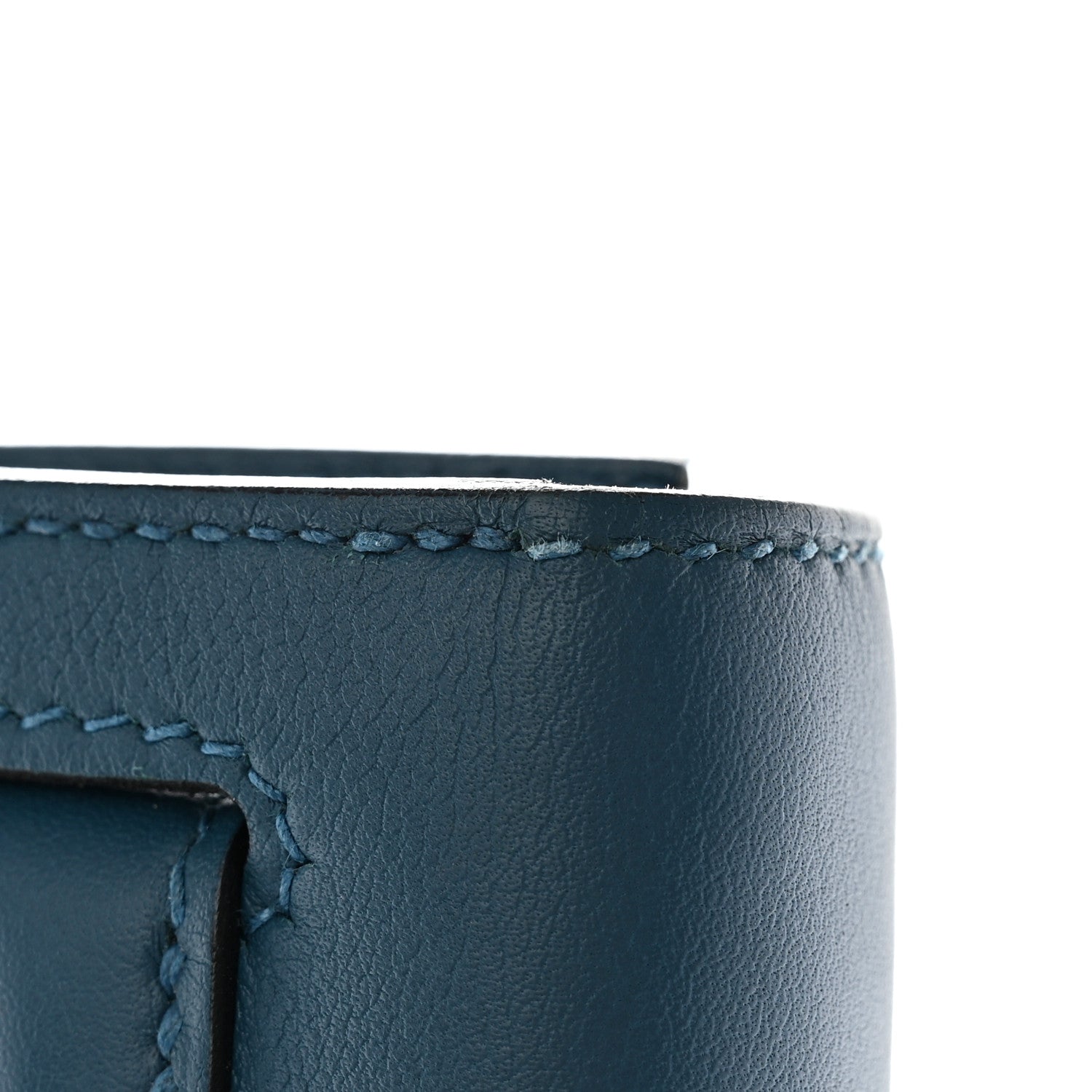 Hermes Swift Kelly Cut Clutch Pochette Bleu Tempete 11 of 11