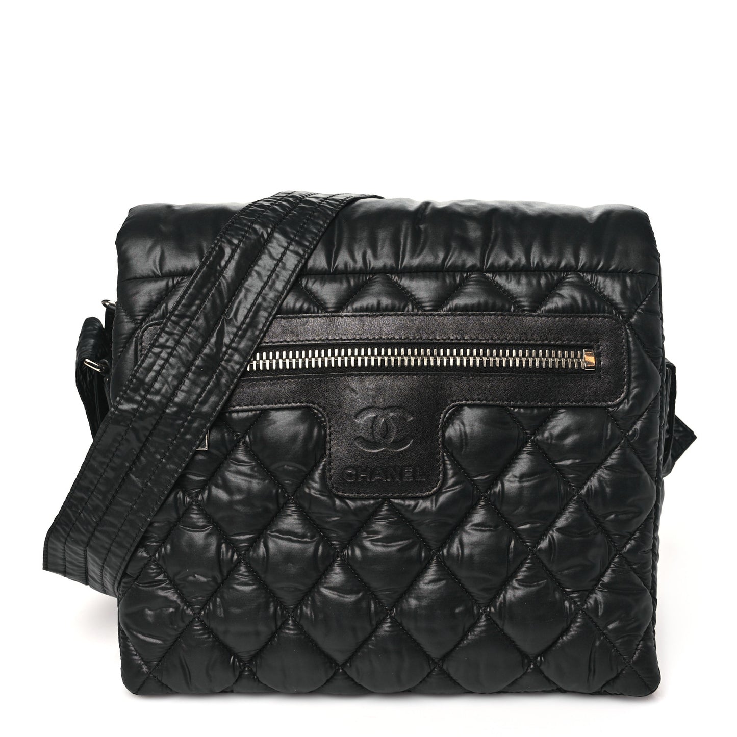 Nylon Small Coco Cocoon Messenger Bag Black