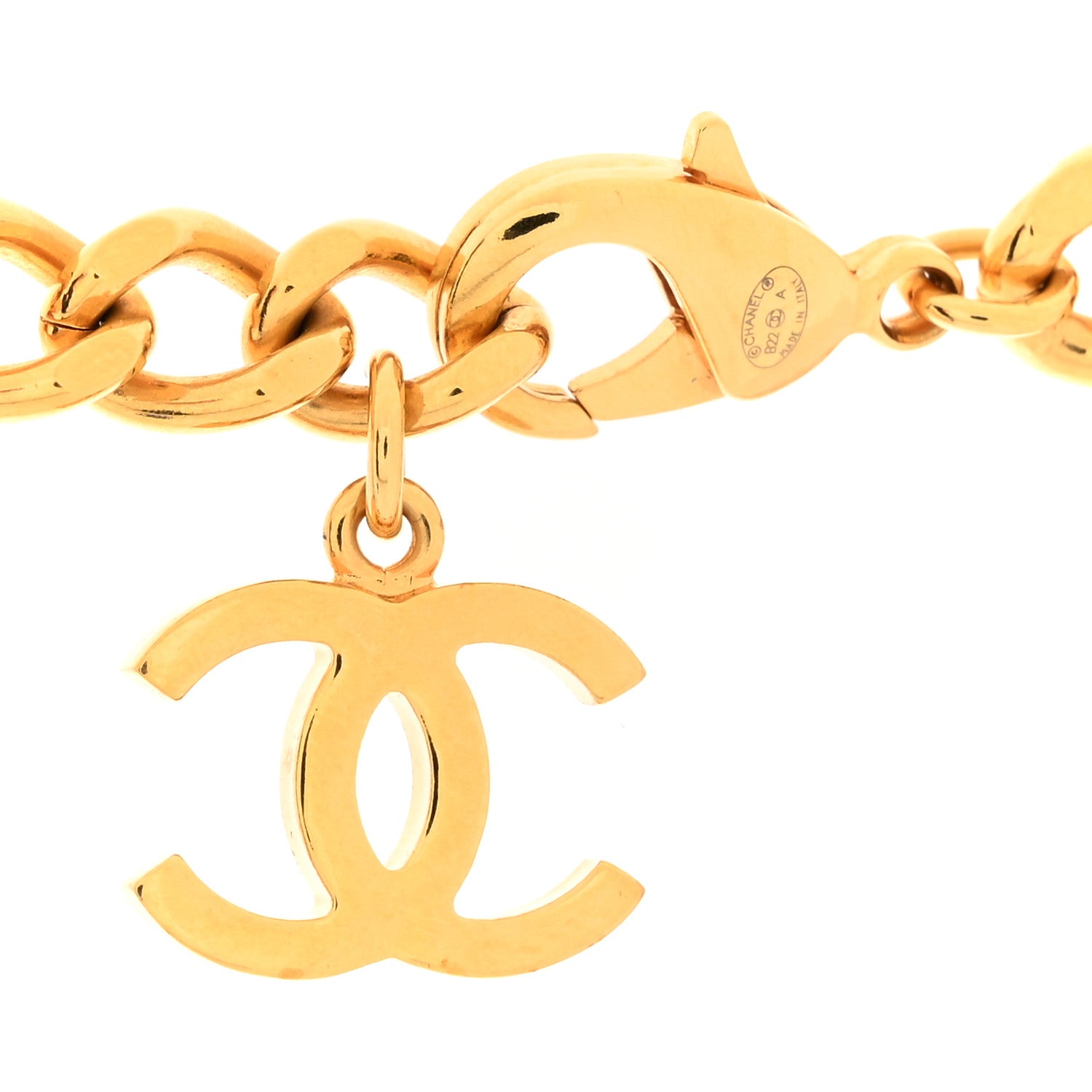 Chanel Metal Chain Link CC Rue Cambon Choker Necklace Gold 4 of 4