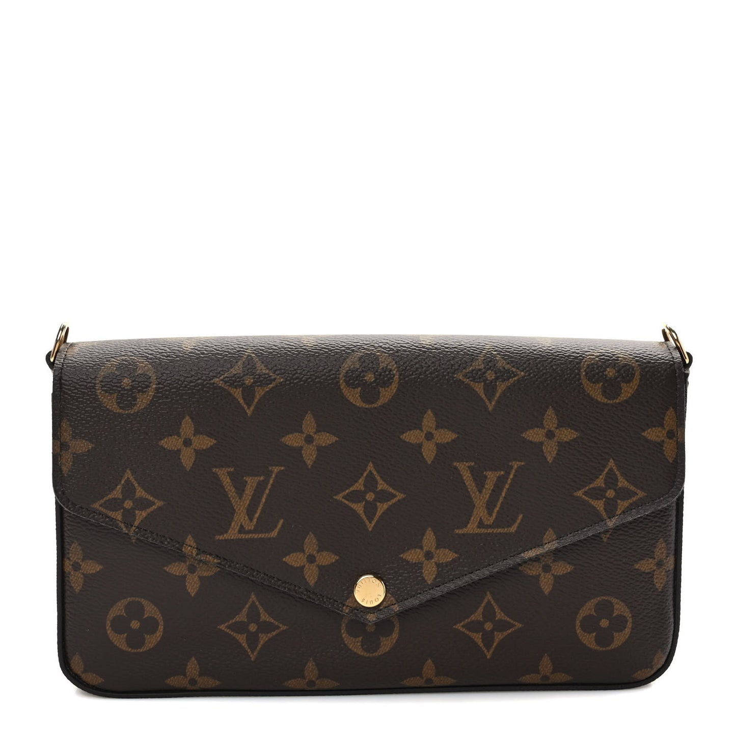 Monogram Pochette Felicie Chain Wallet Fuchsia