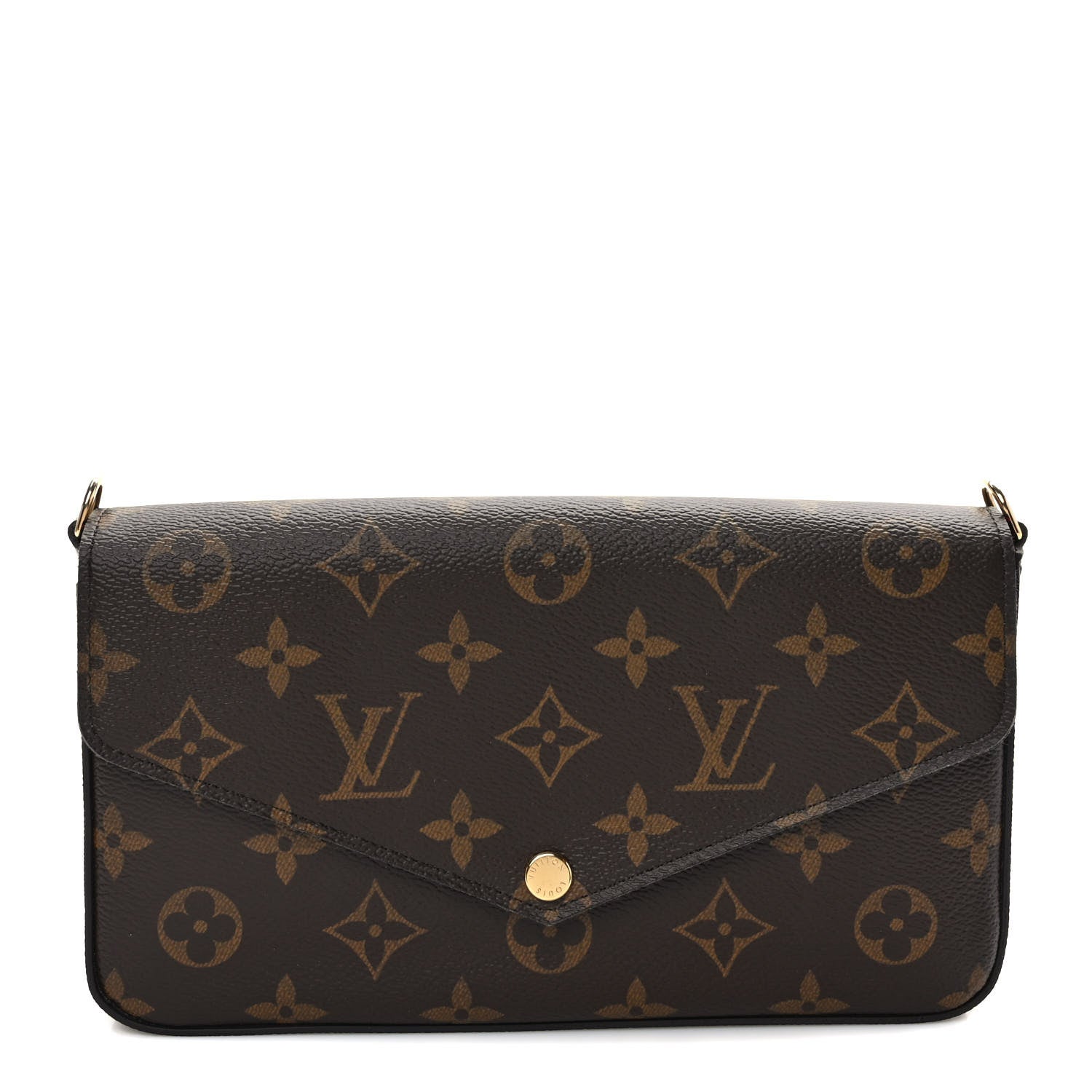 Louis Vuitton Monogram Pochette Felicie Chain Wallet Fuchsia 1 of 8