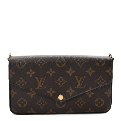 Louis Vuitton Monogram Pochette Felicie Chain Wallet Fuchsia 1 of 8