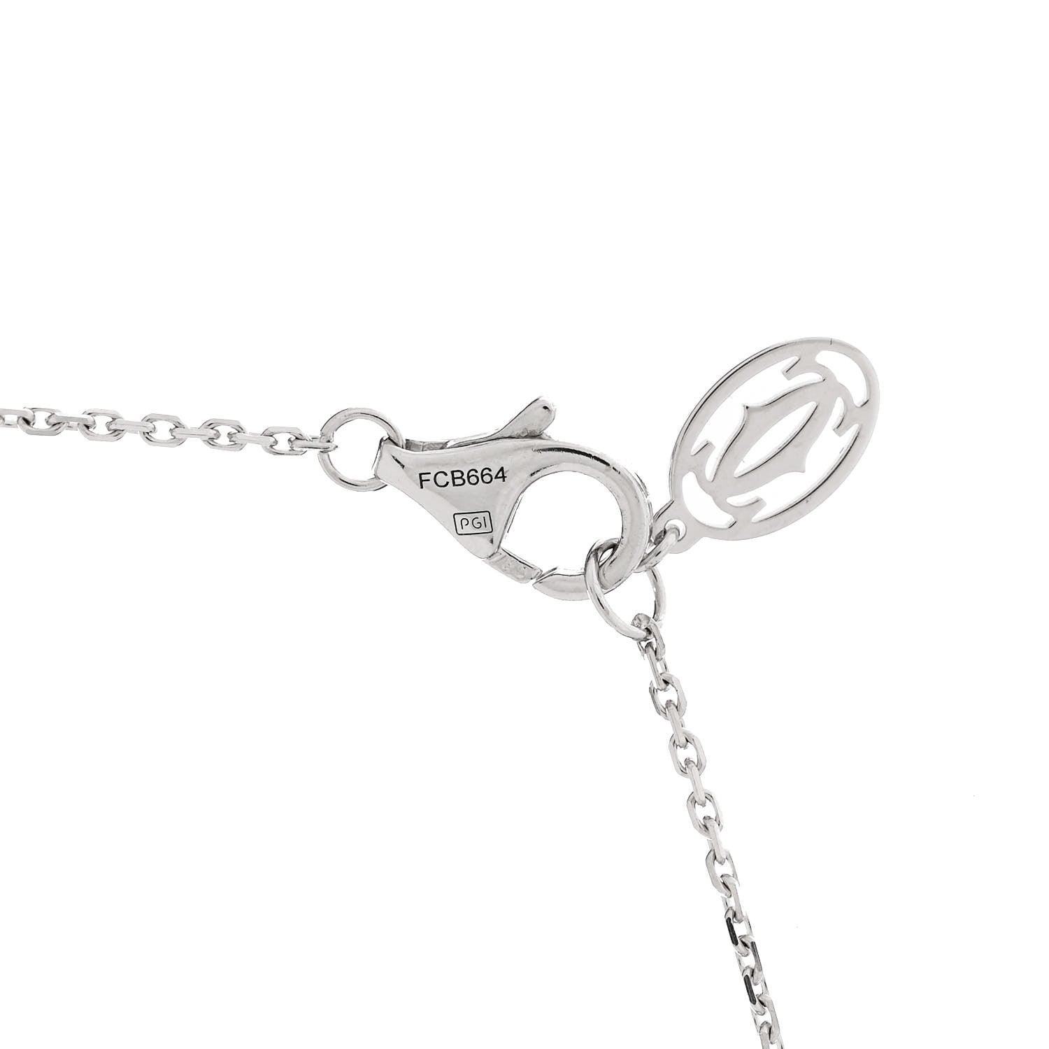 Cartier 18K White Gold Diamond XS D'Amour Pendant Necklace 5 of 5