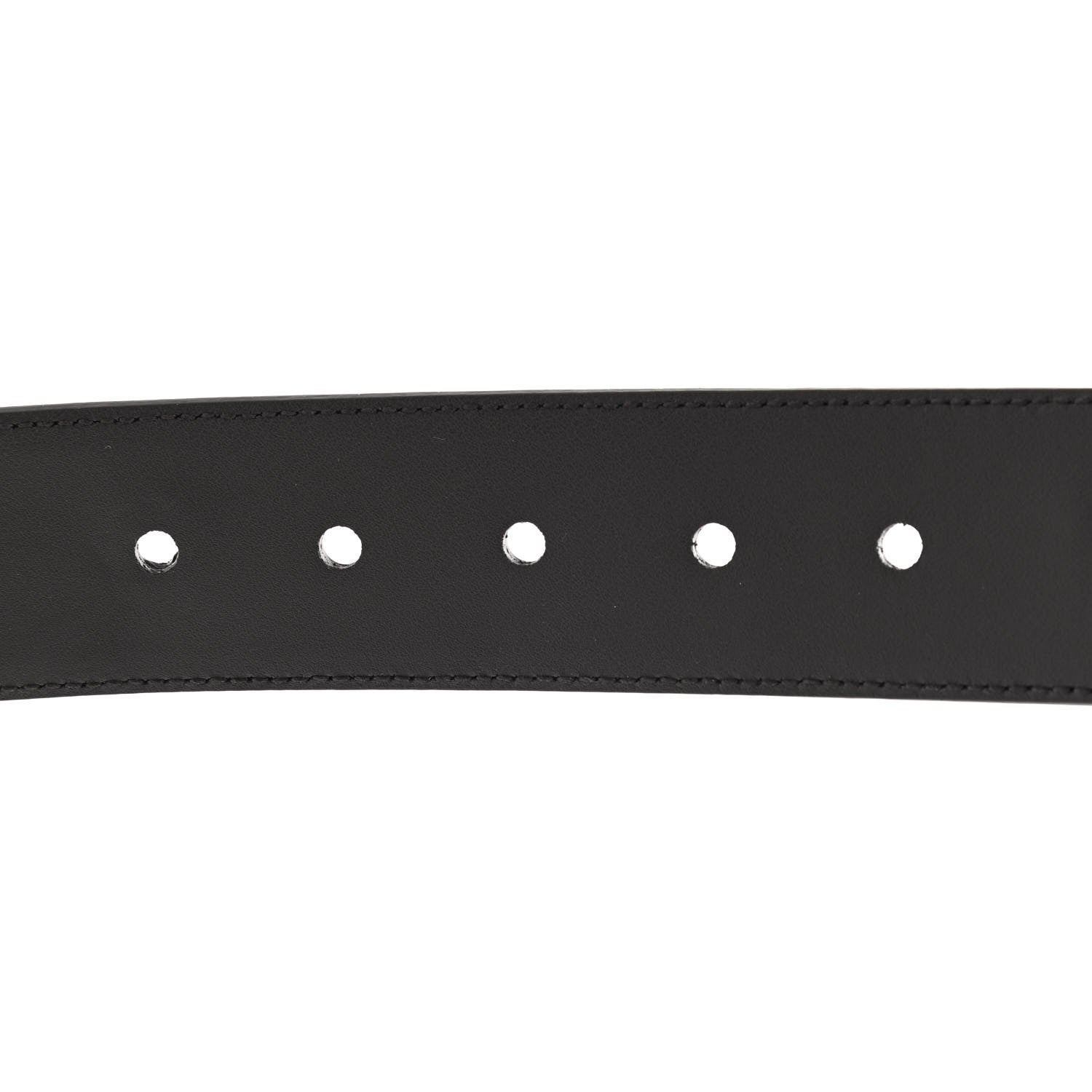 Gucci Monogram Dollar Calfskin 40mm Belt 90 36 Beige Ebony Testa di Moro 4 of 5