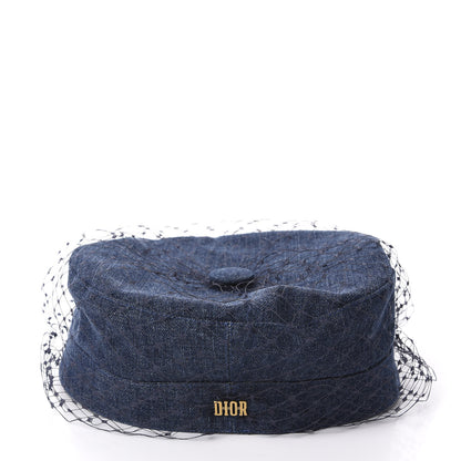 Christian Dior Denim Arty Veil Cap Blue 5 of 7