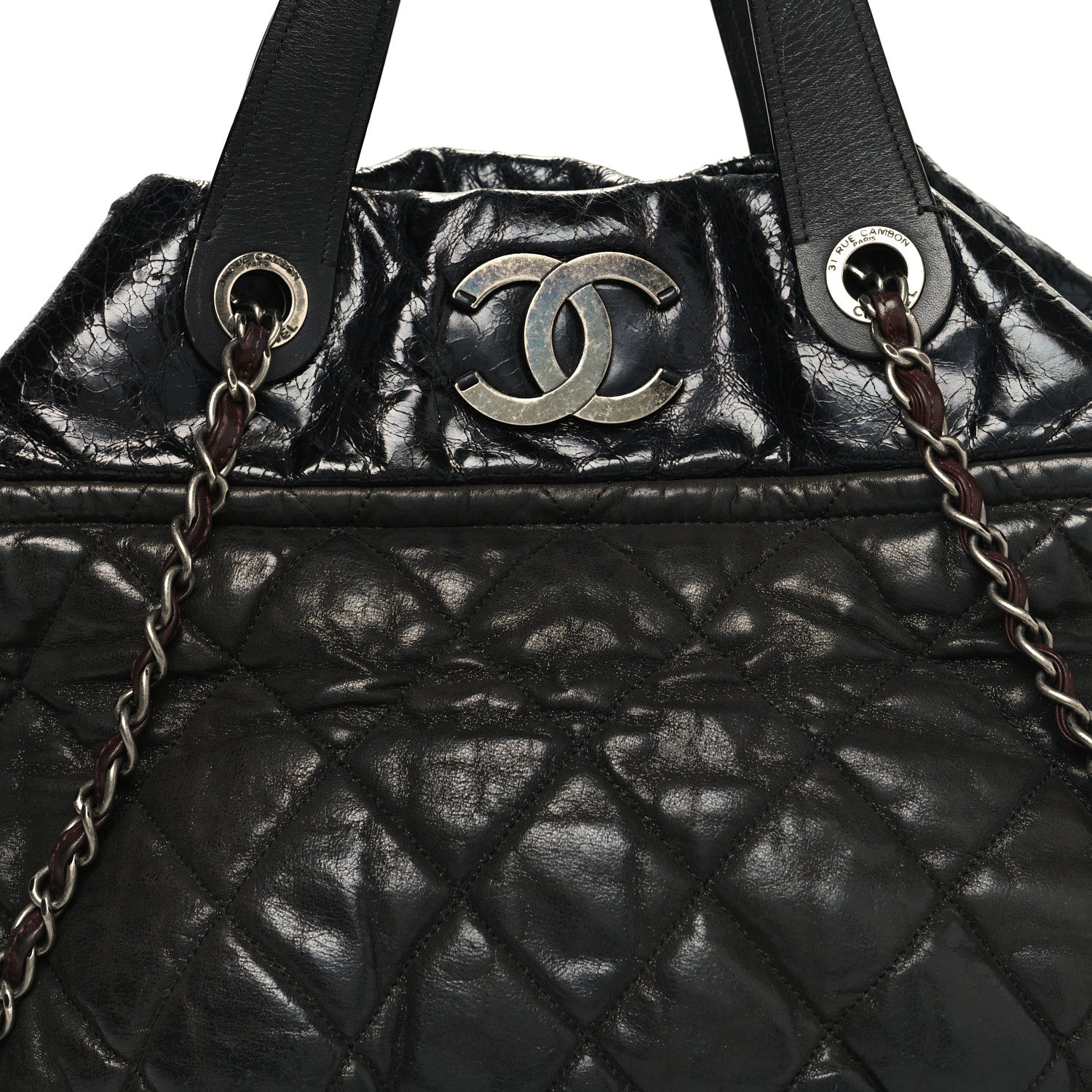 Chanel Iridescent Calfskin Small In The Mix Tote Black 8 of 12