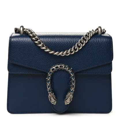 Gucci Dollar Calfskin Crystal Mini Dionysus Shoulder Bag Blue Agata Montana Sapphire 1 of 10