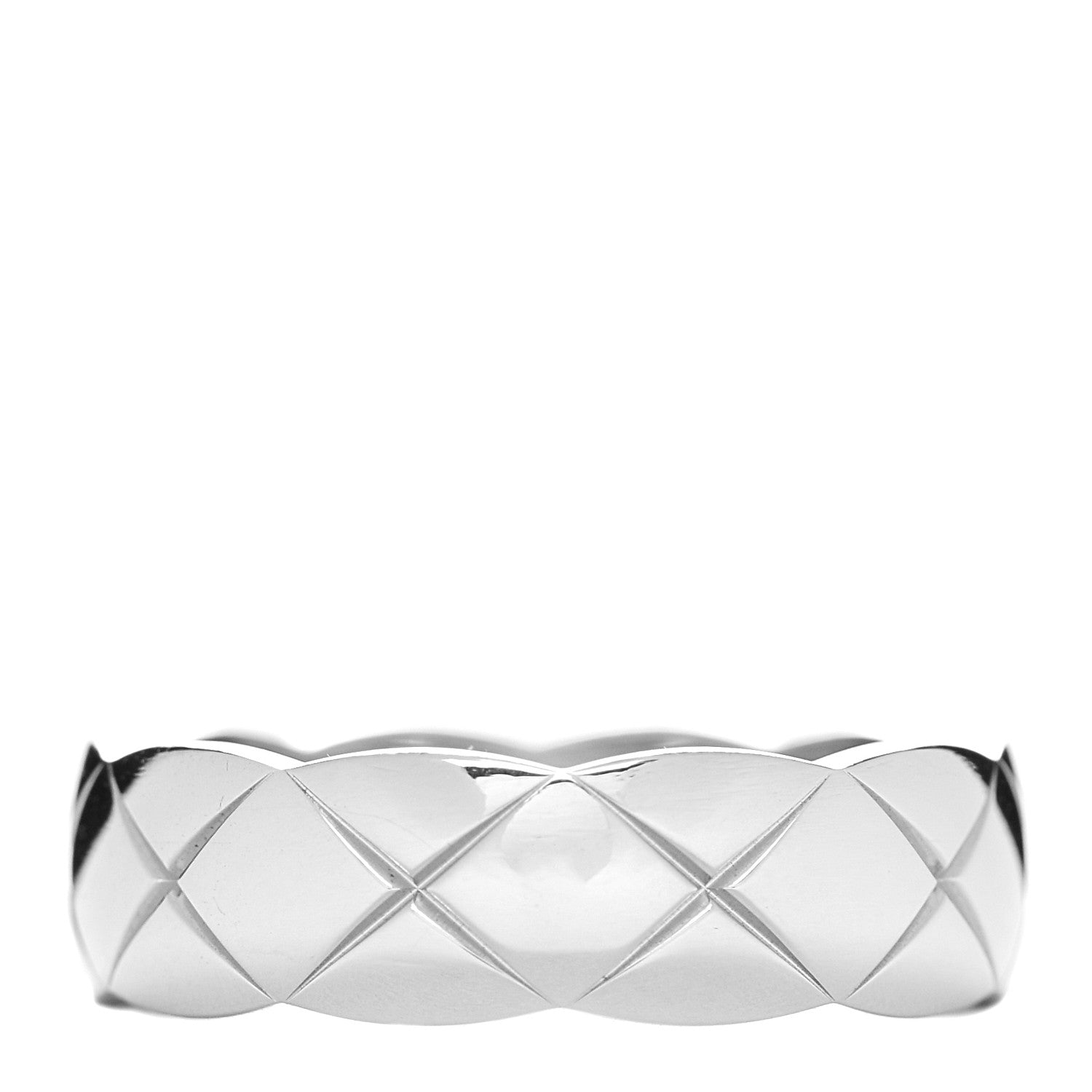 Chanel 18K White Gold Small Coco Crush Ring 60 9 1 of 6