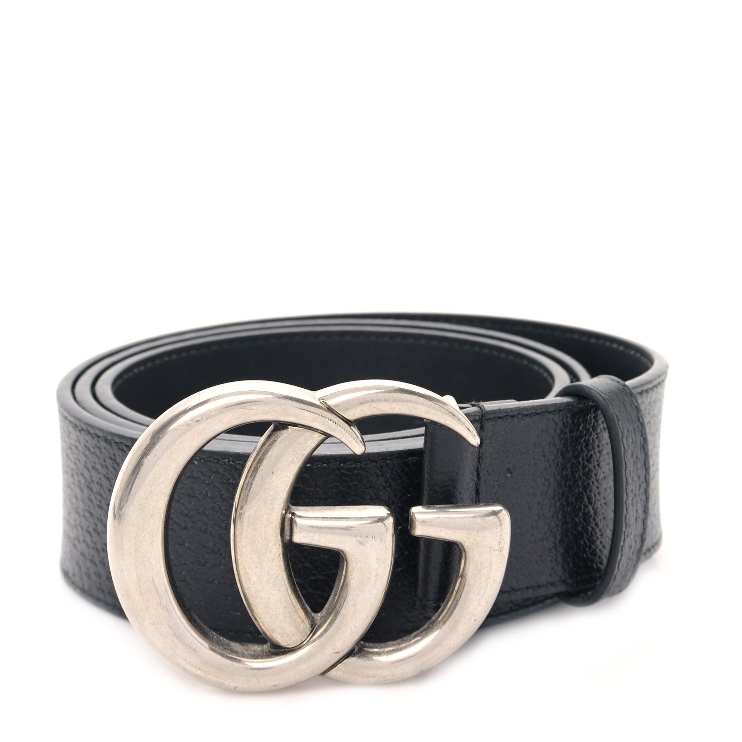 Gucci Textured Calfskin Double G 40mm Belt 90/36 Dark Cocoa 1 of 5
