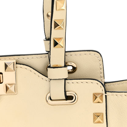 Valentino Garavani Vitello Mini Rockstud Tote Ivory 11 of 13