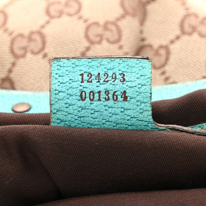 Gucci Monogram Bamboo Top Handle Bag Turquoise 7 of 12