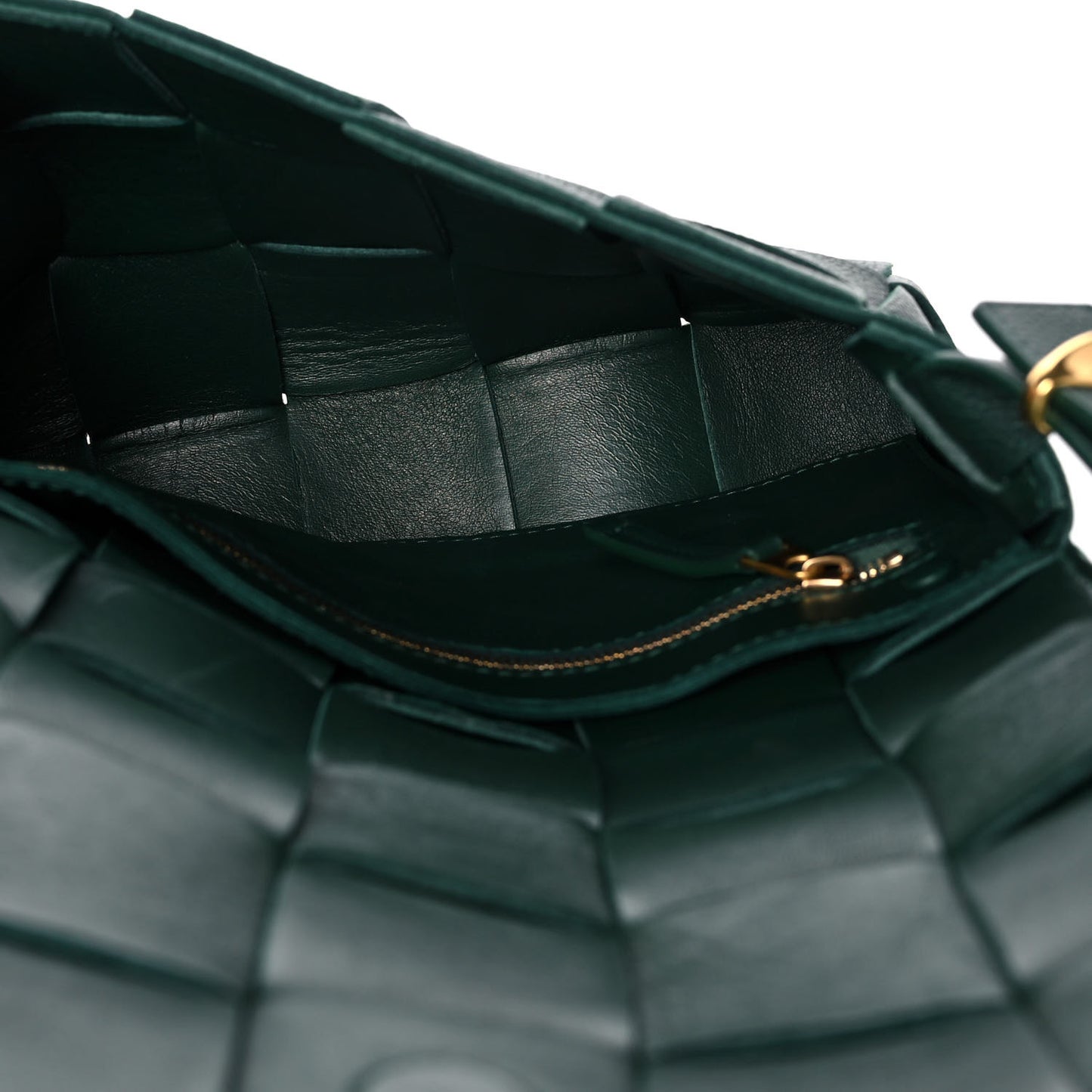Grained Calfskin Maxi Intrecciato Cassette Crossbody Bag Raintree Green