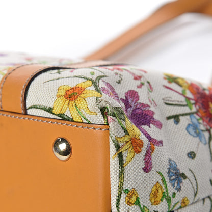 Gucci Canvas Floral Flora Medium Abbey Tote Yellow 16 of 16