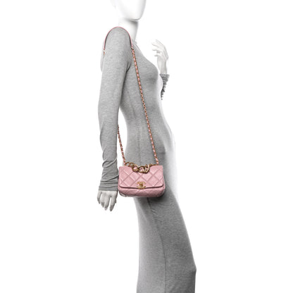 Chanel Lambskin Quilted Mini Color Match Flap Light Pink 2 of 11