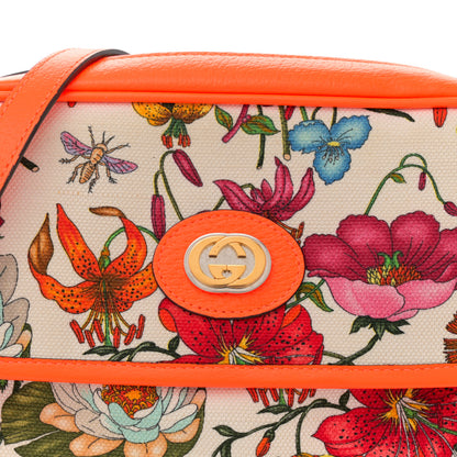 Gucci Canvas Flora Floral Shoulder Bag White Orange Fluo 8 of 12