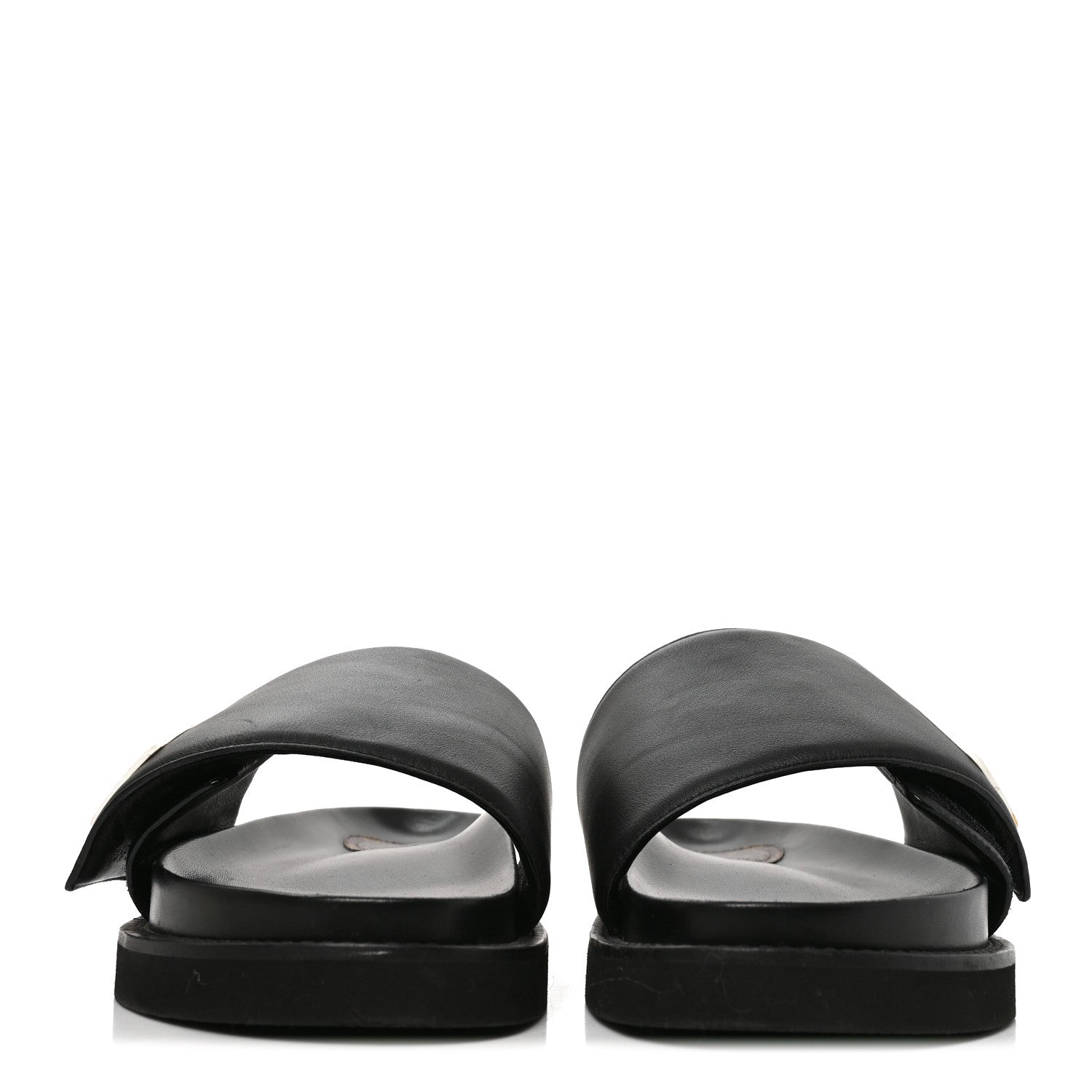 Louis Vuitton Calfskin Womens Pool Pillow Sunset Mules 40 Black 2 of 7