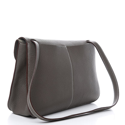 Hermes Taurillon Clemence Halzan 31 GM Etain 3 of 8